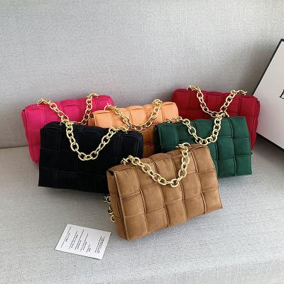 China Daily Brand New Woven Deerskin Velvet Designer Handbags Ladies Handbags Women Small Square Bags for sale