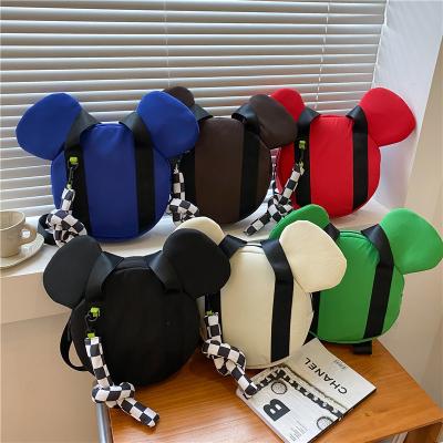 China Large Capacity Cute Mickey Minnie Shape Cartoon Canvas Daily Shoulder Cross - Body Bag Handbag for sale