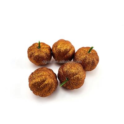 China Exquisite Party Decoration Fake Moss Pumpkin Gold Pumpkins for Autumn Fall Harvest Festival, Thanksgiving, Halloween Decoration for sale