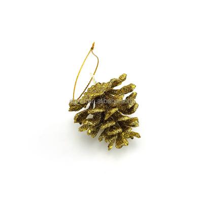 China Plastic Xmas Home Party Hanging Pine Cones Tree Decor Pine Cones Ornaments Decoration for sale