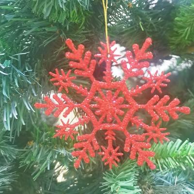 China Creative three-dimensional double-sided color Christmas snowflake snowflake Christmas hanging hanging decoration for sale