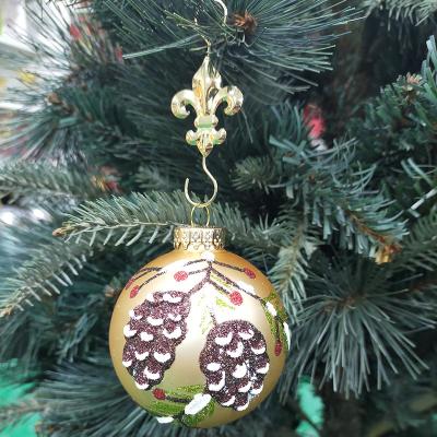 China Metal Christmas Ornament Hooks Christmas Tree Ornament Christmas Tree Decoration Ball Hook Ornament Goat Horn Hooks for sale