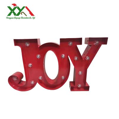 China Metal JOY Letter Home Christmas Decoration With Best Quality And Low Price for sale