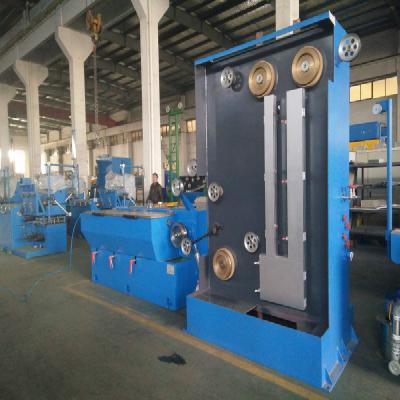 China Electric wire and cable making industry intermediate copper wire drawing machine for steel wire pulling with annealer in wire drawing machine for sale