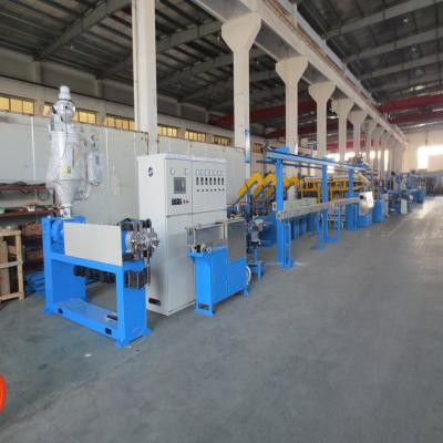 China Fully Automatic Wire Rod Extrusion Lines For Cable Extruder Series For PVC/LDPE/TPU/NYLON for sale