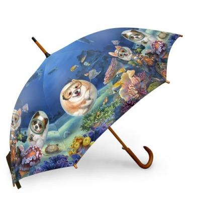 China All In 1 Umbrella Henry Dogs Umbrella Walking Stick Dogs Printed Windproof Super Strong Umbrella (Dog Lovers) for sale