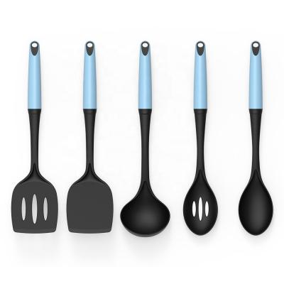 China 5 Pieces Durable Nonstick Plastic Handle Nylon Kitchen Accessories, Kitchen Nylon Utensils, Cooking Tool Kit for sale