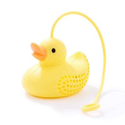 China Cute Viable Animal Yellow Silicone Duck Infuser for sale