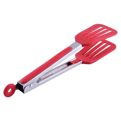 China BBQ BBQ Tool Stainless Steel Silicone Kitchen Long Lasting Locking Tongs for sale