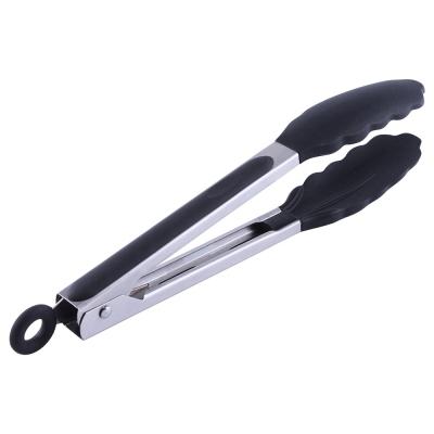 China Viable Wholesale Stainless Steel and Silicone Food Tongs Serving Tongs, Cake Tongs for sale