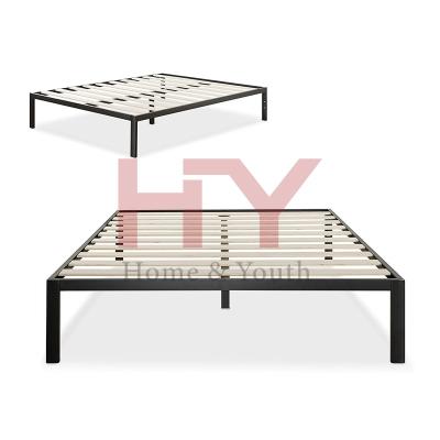 China Slat Mattress Wood Base No Needed Wooden Boxspring Slat Support Studio View 1500 14 Inch Metal Platform Bed Modern for sale