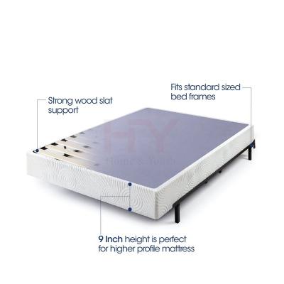 China Slat Wood Support Easy Assembly Mattress Base 9 Inch Metal Profile Box Spring Smart Height Slat Wood Support for sale