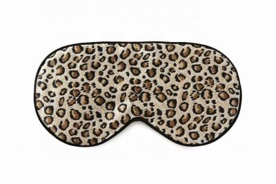 China 2021 New Anti-puffiness Custom Design Sleep Leopard Print Sleep Eye Mask 16mm Pure Silk Multi Color Silk Eye Mask for sale