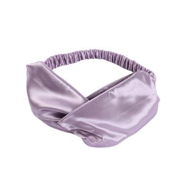 China Ladies Hair Decoration 100% Satin Headbands Pure Silk Elastic Hairband Twisted Hair Scrunchies for sale