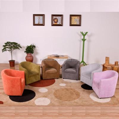 China High Quality Home and Preschool Mini Kid Sofa Cheap Use Cubby Plan LMKS-003 Wooden Frame Soft Cover for sale