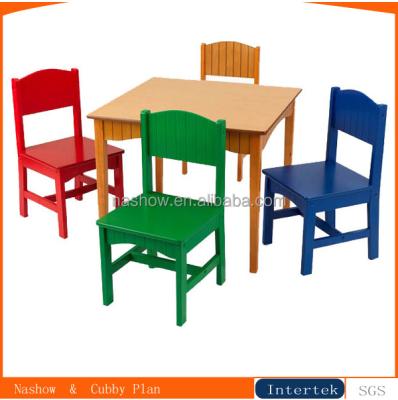 China Garden set wooden kids mini table and chair for sale