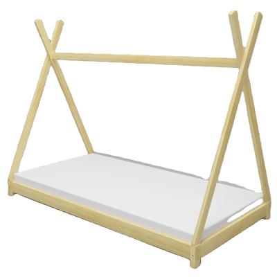 China Nashow LMKB-005 Evans Kids House Bed Frame Modern Natural Wood Montessori Floor Bed Bed Frame for sale