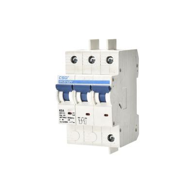 China High Quality DC 63A DC MCB Miniature Circuit Breaker HYCB7-63PV Solar Power DC mcb PV MCB Solenoid Circuit Breaker Design 3P 1000V NEW for sale