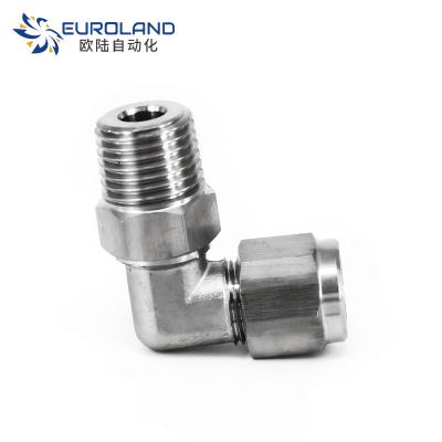 China 304/316 stainless steel male female connectors stainless steel elbow, for pneumatic, joint quick hex tube for sale