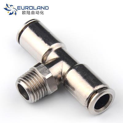 China Copper Male Pipe Fitting Connector , 4 Tube Tee Branches for sale