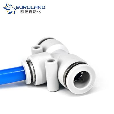 China Common Quick Tools T Air Pneumatic Hose Fittings, Pneumatic Quick Connector (PCF Model) Fitting Offer By Manufacture for sale