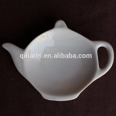 China Custom Disposable White Porcelain Tea Bag Holder for sale