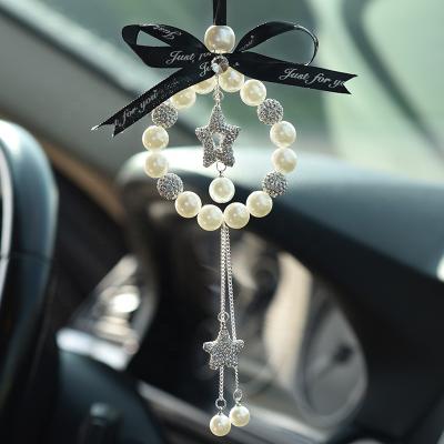 China Wholesale Crystal Car Decoration Diamond Accessories Car Interior Hanging Accessories for sale