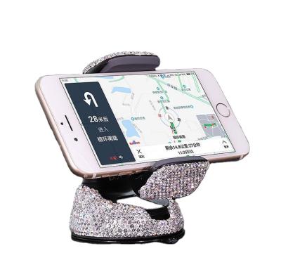 China 2021 Adjustable New High Quality Adjustable Rhinestone Diamond Car Mount Phone Holder and Mobile Phone Holder for sale