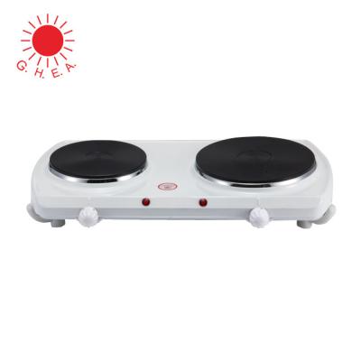 China Dual independent temperature controls and indicator light. 2021 ES-3825 1000W 1500W FACTORY DIRECT SALE Reasonable Price Household Appliances Double Burner Hot Plates for sale