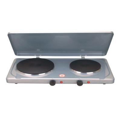 China With Cover Factory 2021 Hot Sale GH-125C 2500w Electric Double Burner Dish With Cover For Baking for sale