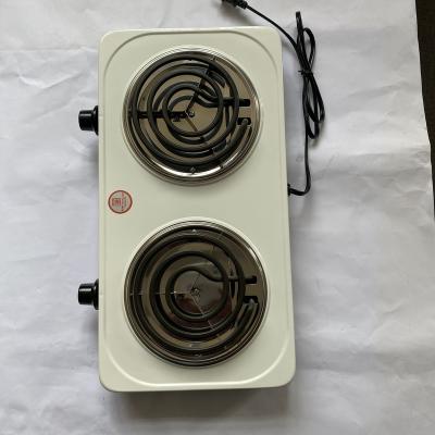 China HOT SALE 500W 1000W 2021 LB-200A Outdoor Double Two Burner Electric Hot Dish Cooking Stove with 2 Coil Burner for sale