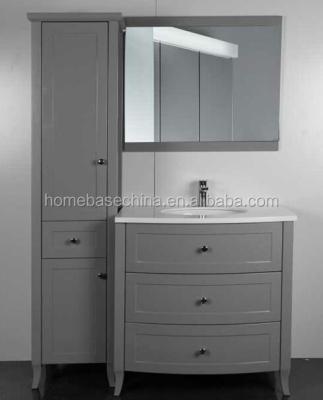 China Modern Bathroom Cabinet Floor Standing Style With Side Cabinet And Mirror for sale