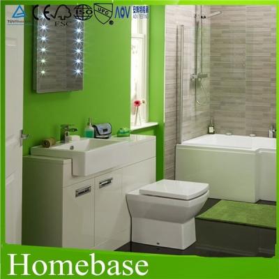 China Modern White Straight Combination Unit With High End Toilet Bathroom Cabinet for sale