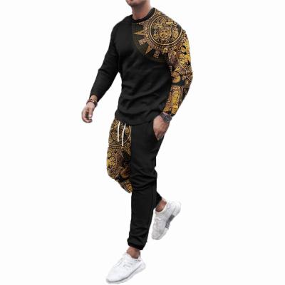 China Simple Men's Breathable Classic Suit Male Casual Daily Sports Suit Lion Printed Long Sleeved Workout for sale