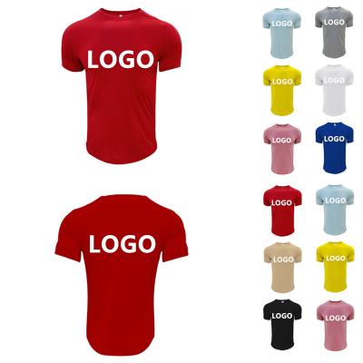 China Sports T-shirt Anti-Wrinkle Cotton Quick-Drying Snug Fit Round Neck Casual Short Sleeve 100% Multiple Color Options Men's T-shirt for sale