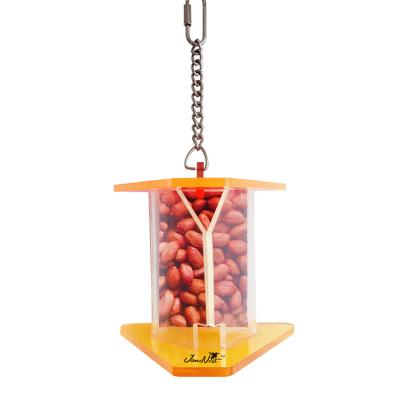 China Viable Acrylic Parrot Hanging Toy, Bird Foragaing Toy, Triangle Peanut Small Size Toy For Birds Dispenser for sale