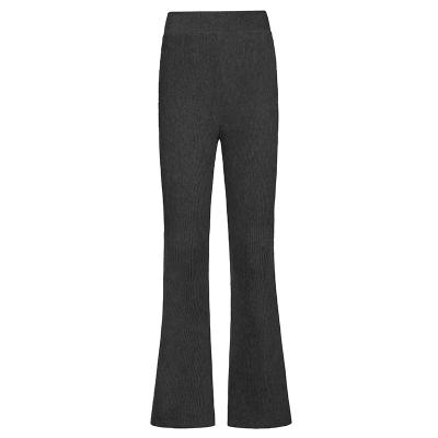 China 2021 fashion product super elastic anti-pilling women's flared pants hot slim ladies trousers for sale