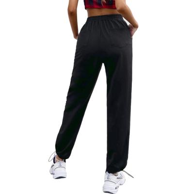 China 2021 hot sales solid color casual sportswear anti-pilling pants high waist loose pants jogging trousers for sale