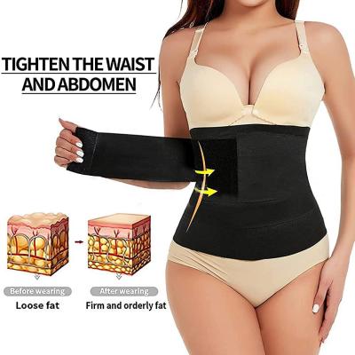 China Customs Service Antibacterial Elastic Band Belly Shaper Belly Wrap Slimming Waist Neoprene Sauna Sweat Belly Tummy for sale