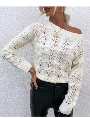 China Anti-wrinkle 2021 Autumn New Fashion Soft Temperament Spring Women's Hollow Elegant Sweater for sale