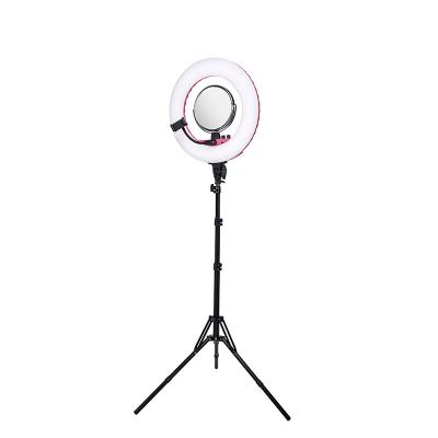 China Beauty Salon/Professional Home Cosmetic Mirror Tripod LED Ring Light With Stand Making Kit for sale