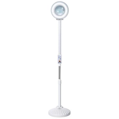 China Plastic LED Illuminated Magnifying Magnifying Lamp Mobile With Detachable Plastic Base for sale