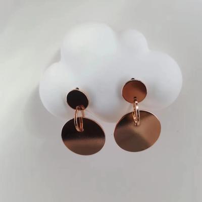 China Other Trend Fashion Front Atmosphere Earrings Brass Gold Plated Brass Earrings for sale