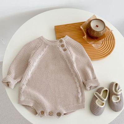 China Baby Toddler Anti-Shrink Kids Clothes Kids Fashion Knitted Sweater Jumpsuit Romper for sale