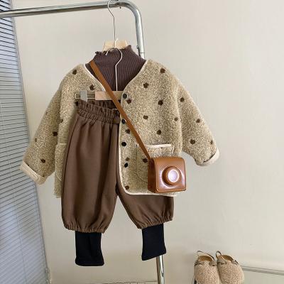 China Baby Toddler Anti-Shrink Children Clothes Kids Fashion Style Outfit Girl Corduroy Print Pants Shorts Baby Dress Sets for sale