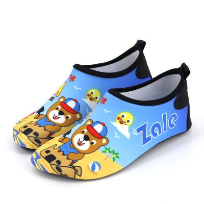 China ZALE Lightweight Girls Neoprene Plastic Swimming Rubber Silicone Aqua Water Kids Beach Shoes Custom Summer Sandals Waterproof for sale