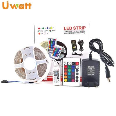 China Hot Sale 5M LANDSCAPE 2835 SMD RGB 300LEDs 24Key IR Adapter WIFI LED Remote Controller Lights Strip Kit/Set for sale