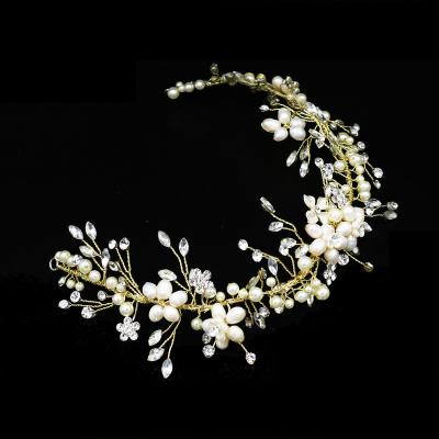 China Wedding Factory SG0514 Wholesale Classic Handmade Wedding Jewelry Pearl Bridal Headpiece for sale