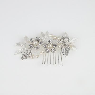 China Flower Bridal Handmade Crystal Headpiece Pearl Jewelry SG0148 Bridal Hair Comb Wedding Hair Accessories for sale