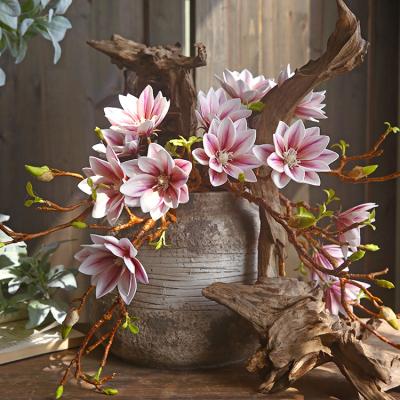 China Wholesale High Quality Real New Touch Artificial Chinese Magnolia Artificial Chinese Magnolia For Wedding Home Indoor Decoration for sale